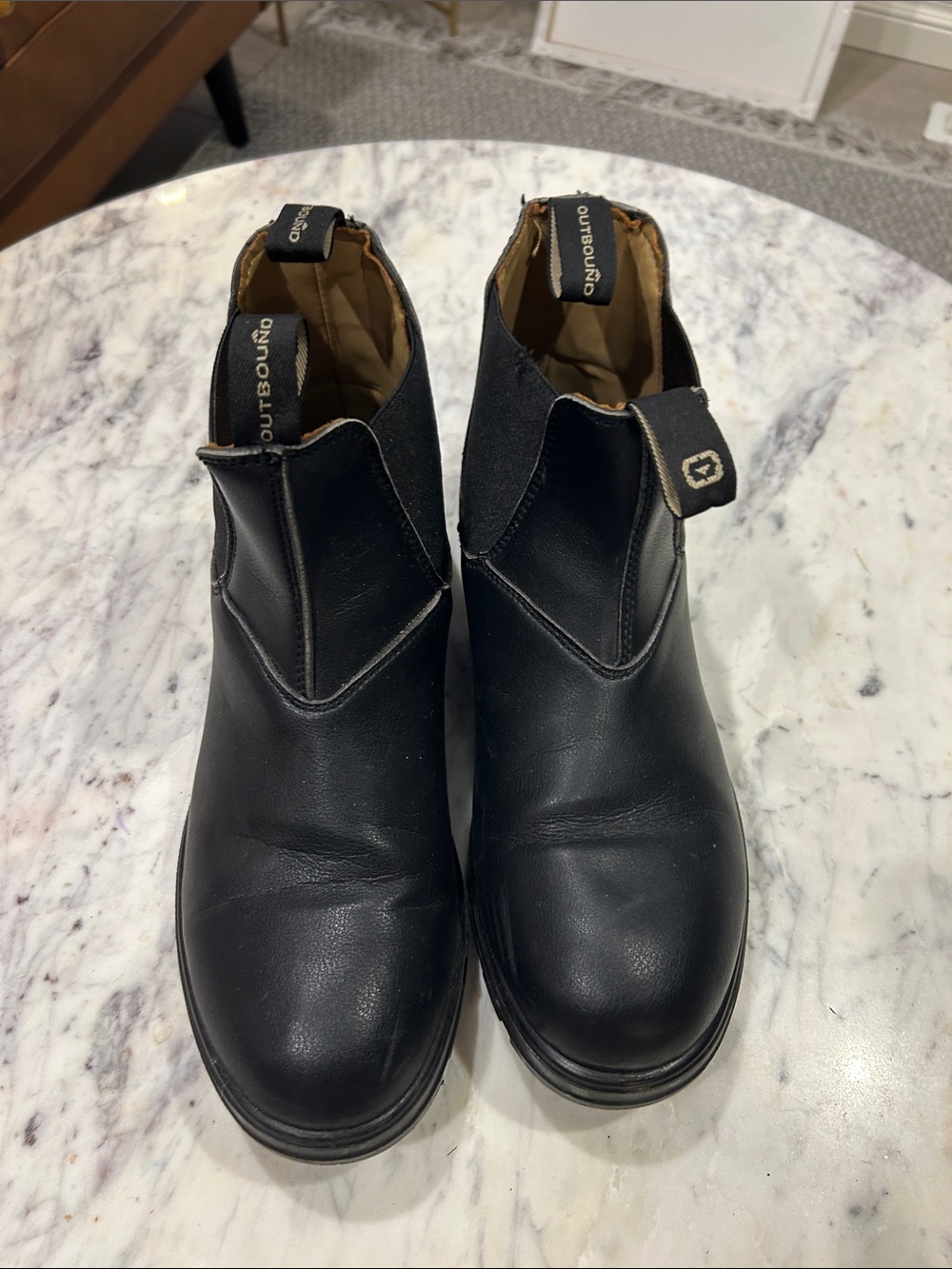Outbound Black Slip-On Mens Chelsea Boots